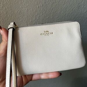 Coach corner zip wristlet